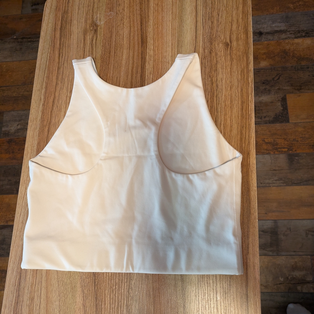 Girlfriend Collective Cream Dylan Crop Tank Bra Top